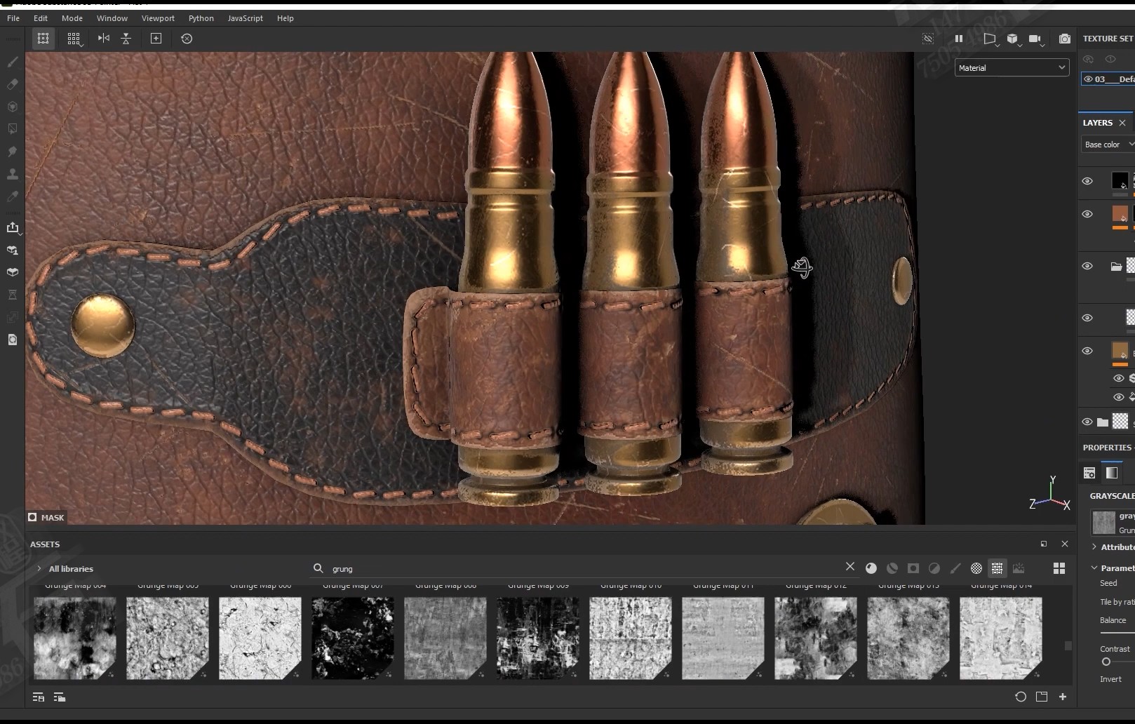 SP/PT中皮革写实制作技法（原版无讲解声，仅操作过程）